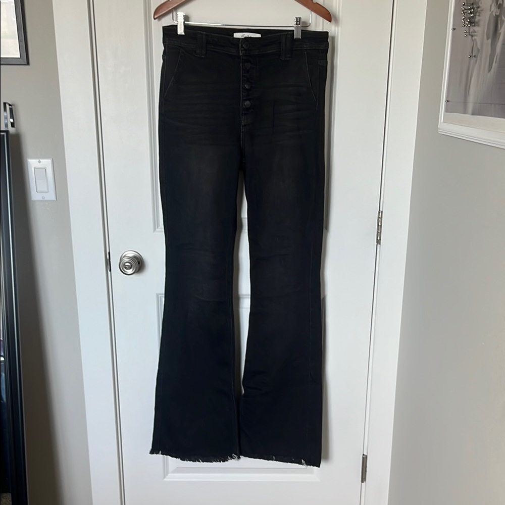 KanCan Black Flare Wide Leg Jeans